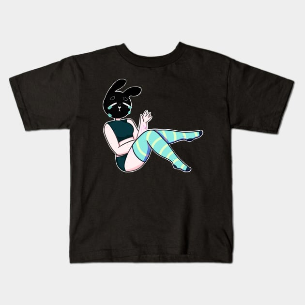 sad bunny Kids T-Shirt by Witch